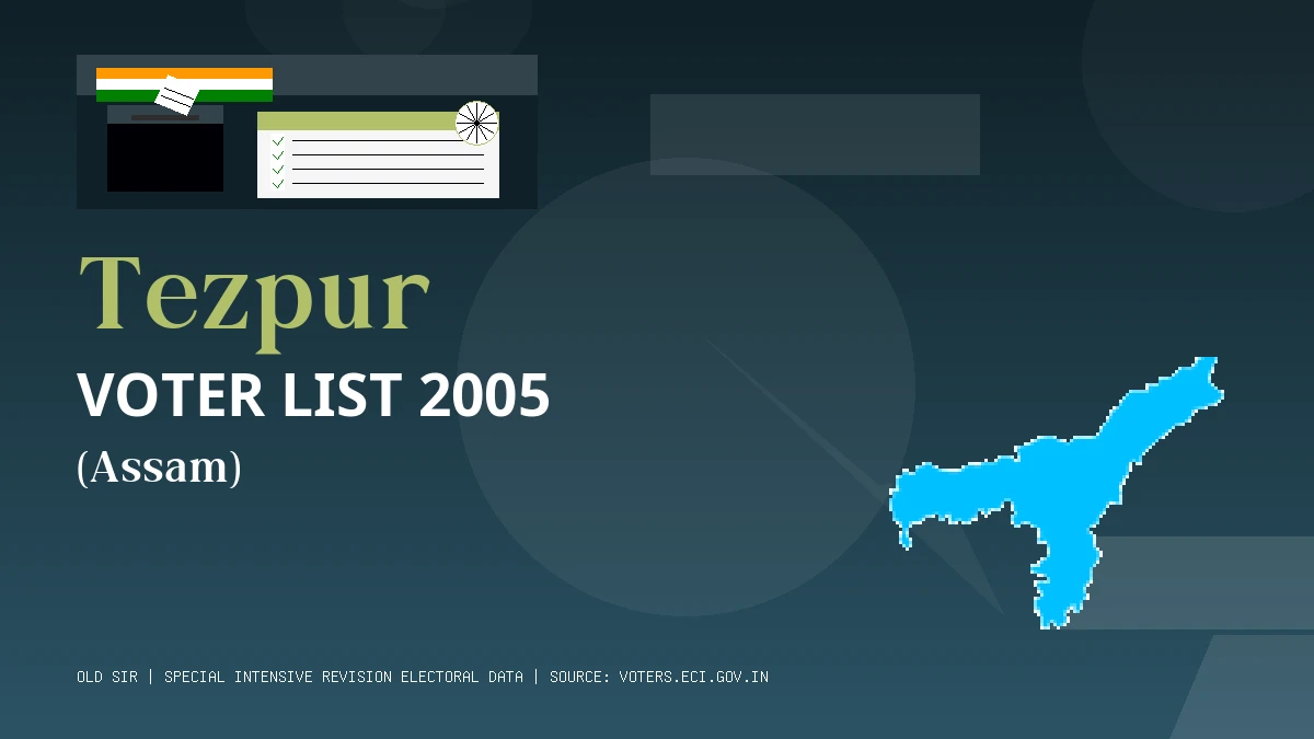 Tezpur Voter List 2005 PDF Download Assam