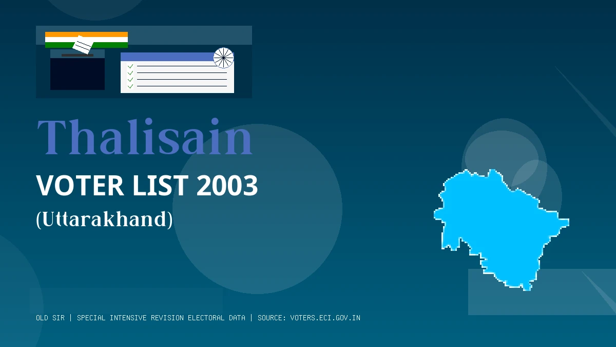 Thalisain Voter List 2003 PDF Download Uttarakhand