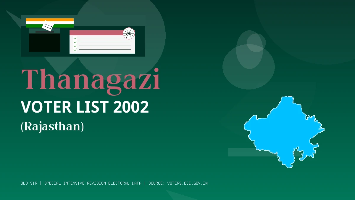 Thanagazi Voter List 2002 PDF Download Rajasthan