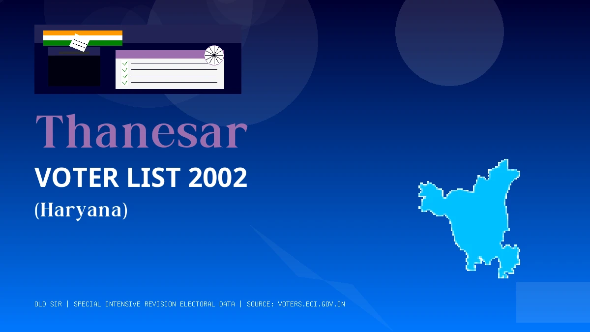 Thanesar Voter List 2002 PDF Download Haryana
