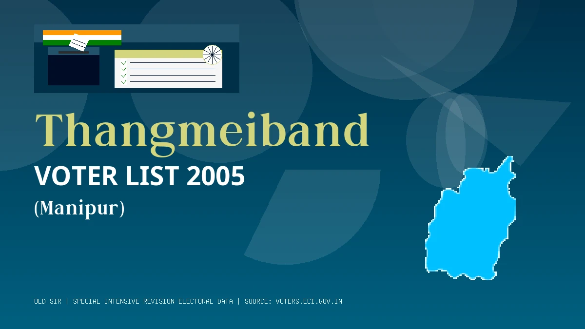 Thangmeiband Voter List 2005 PDF Download Manipur