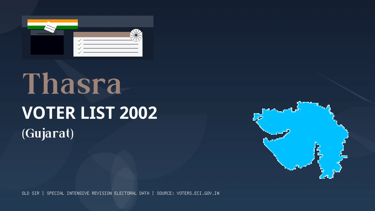 Thasra Voter List 2002 PDF Download Gujarat