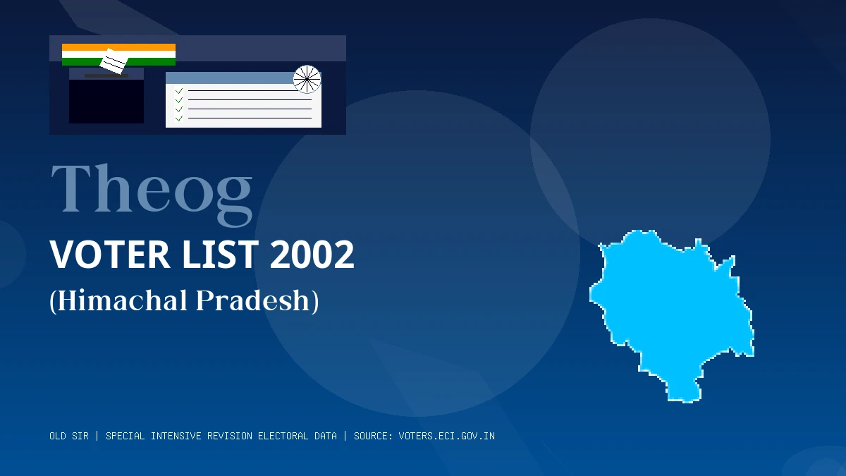 Theog Voter List 2002 PDF Download Himachal Pradesh