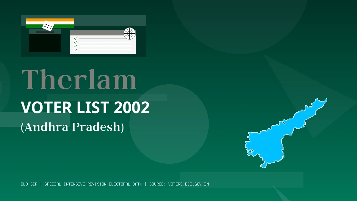 Therlam Voter List 2002 PDF Download Andhra Pradesh