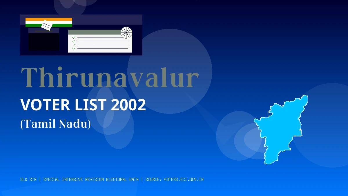 Thirunavalur Voter List 2002 PDF Download Tamil Nadu