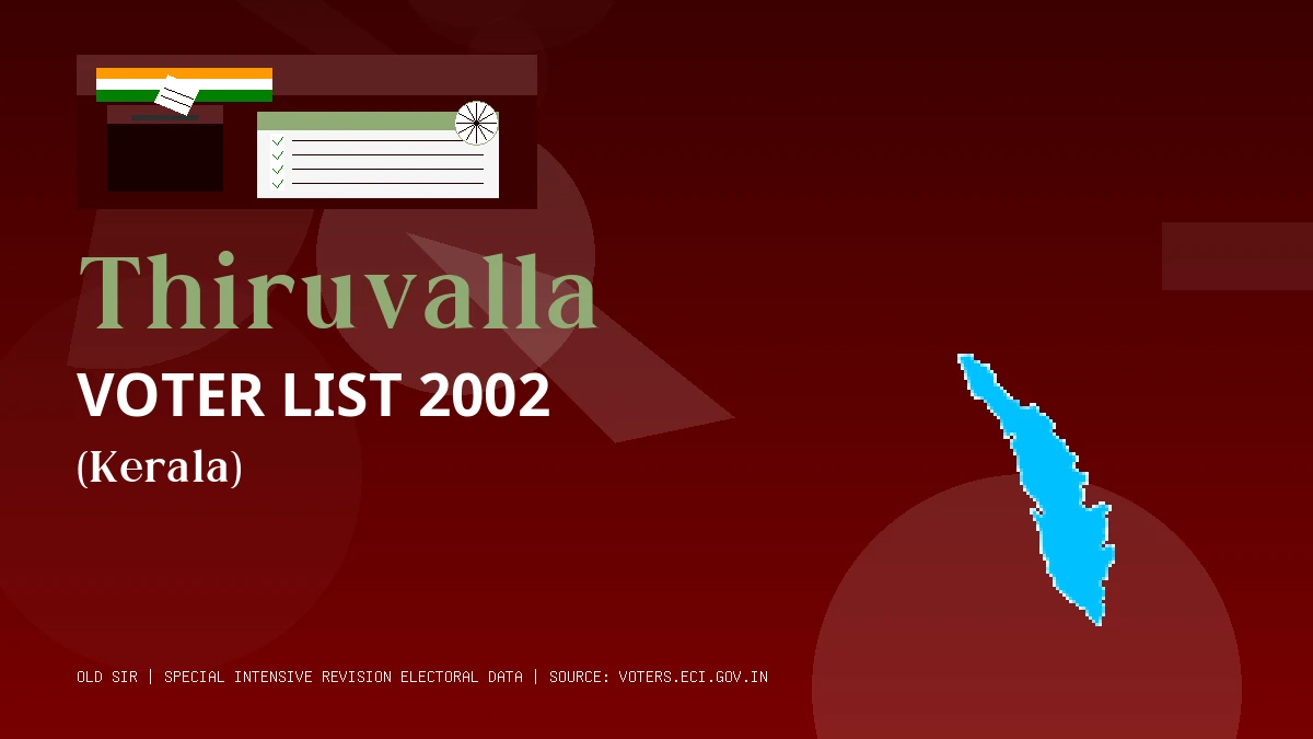Thiruvalla Voter List 2002 PDF Download Kerala