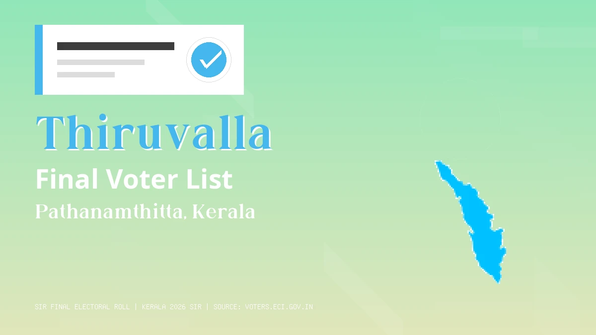 Thiruvalla Final Voter List Kerala