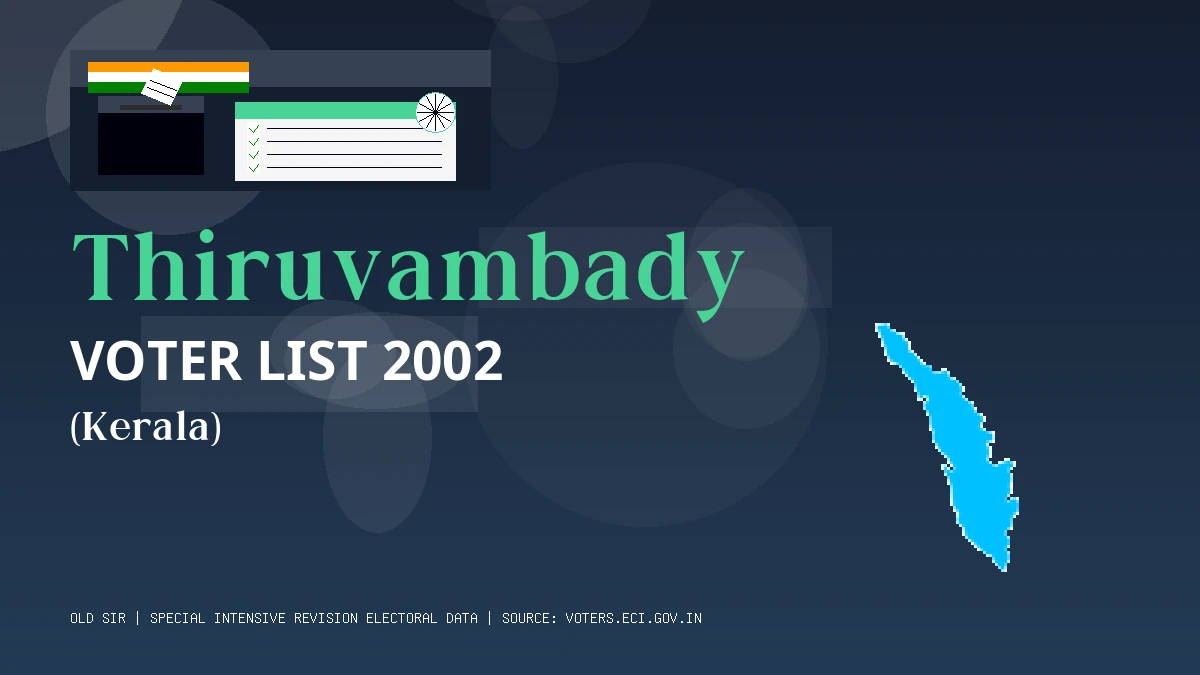 Thiruvambady Voter List 2002 PDF Download Kerala