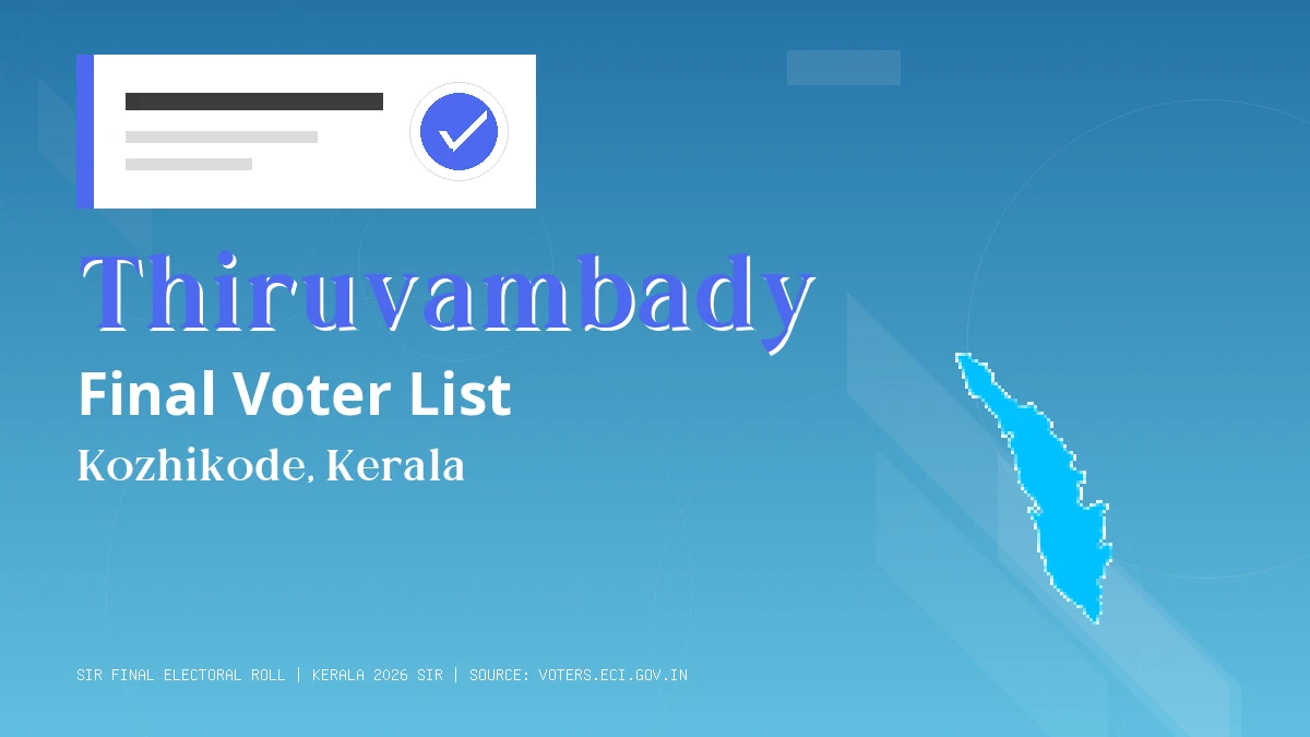 Thiruvambady Final Voter List Kerala
