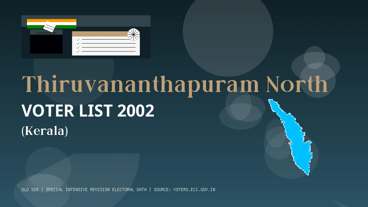 Thiruvananthapuram North Voter List 2002 PDF Download Kerala