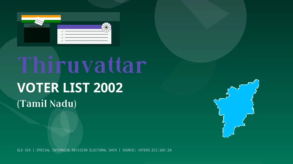 Thiruvattar Voter List 2002 PDF Download Tamil Nadu