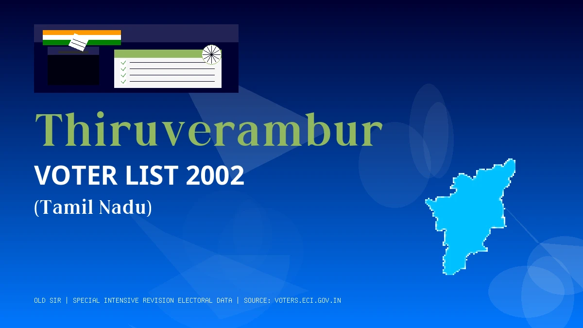 Thiruverambur Voter List 2002 PDF Download Tamil Nadu