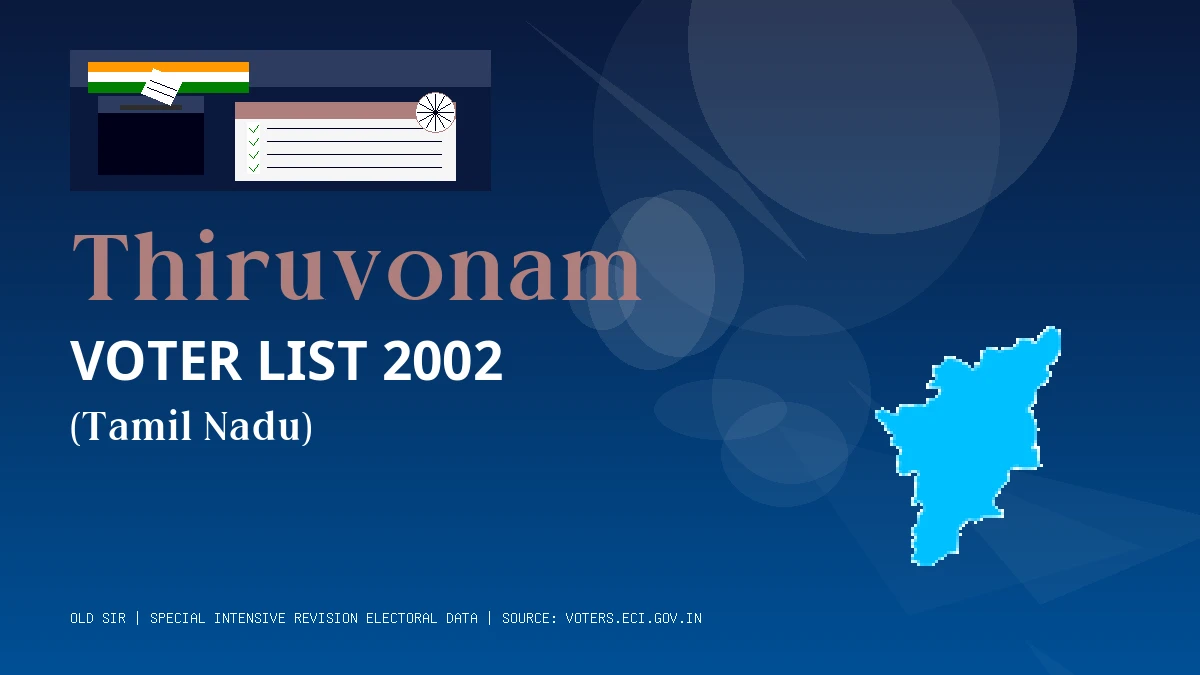 Thiruvonam Voter List 2002 PDF Download Tamil Nadu