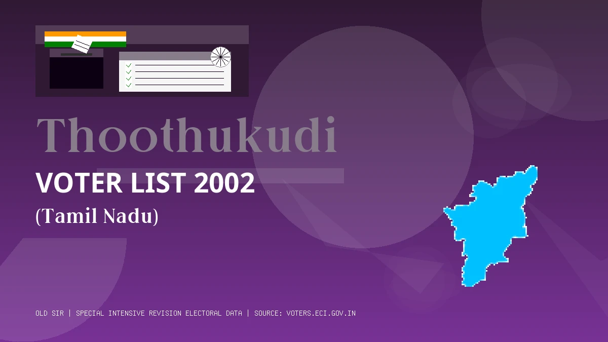 Thoothukudi Voter List 2002 PDF Download Tamil Nadu