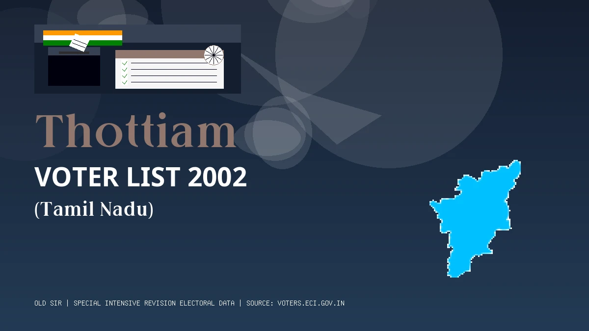 Thottiam Voter List 2002 PDF Download Tamil Nadu