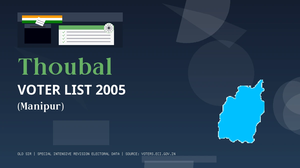 Thoubal Voter List 2005 PDF Download Manipur