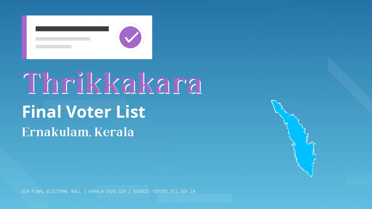Thrikkakara Final Voter List Kerala