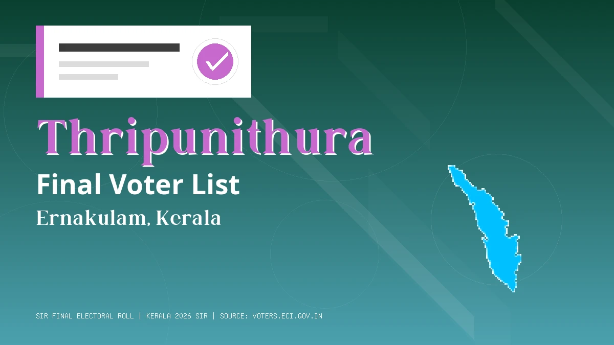 Thripunithura Final Voter List Kerala