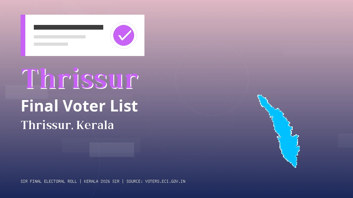 Thrissur Final Voter List Kerala