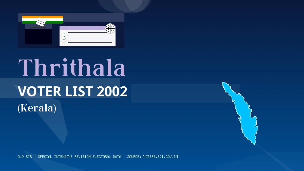 Thrithala Voter List 2002 PDF Download Kerala
