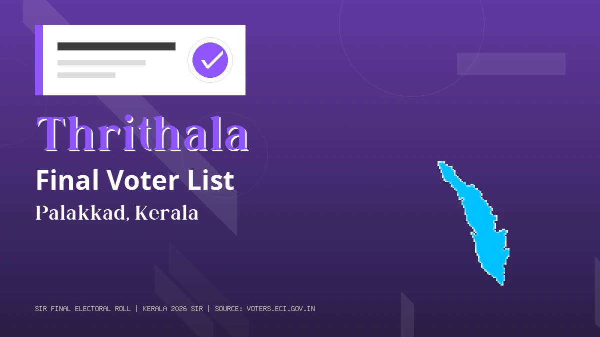 Thrithala Final Voter List Kerala
