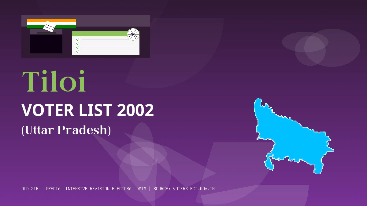 Tiloi Voter List 2002 PDF Download Uttar Pradesh