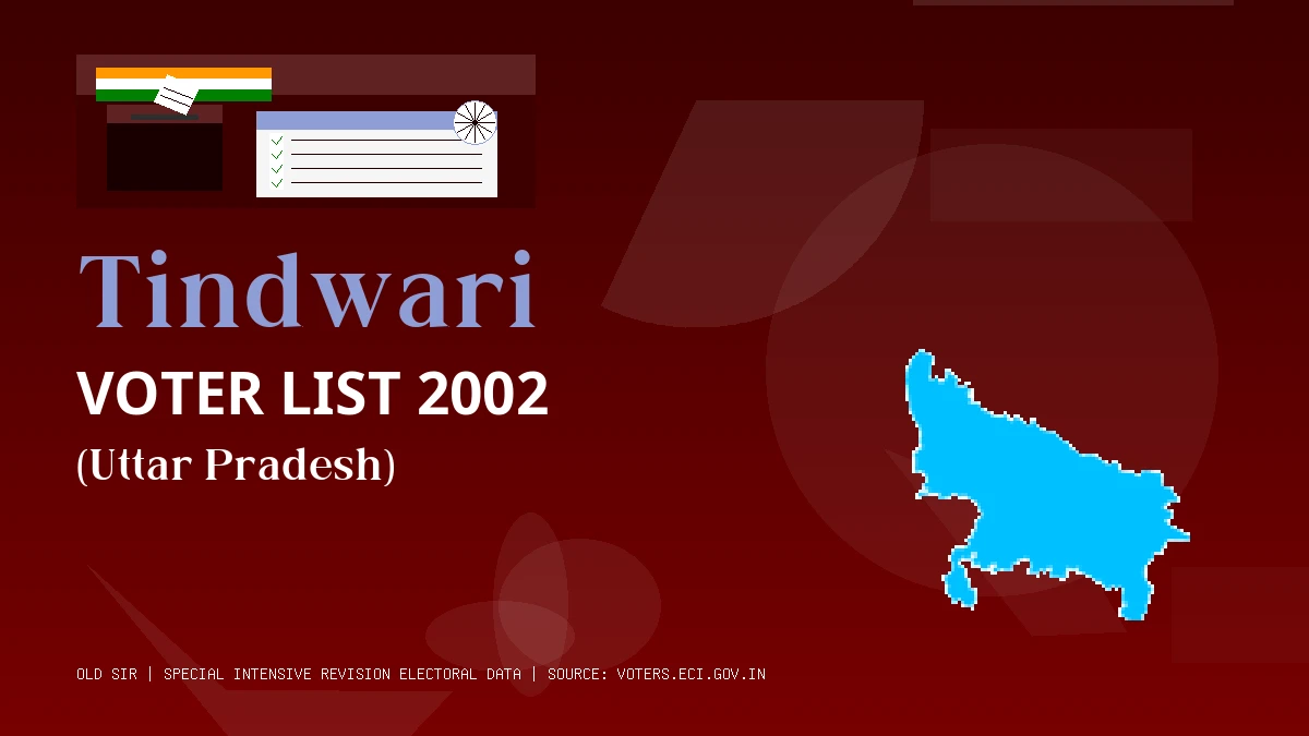 Tindwari Voter List 2002 PDF Download Uttar Pradesh