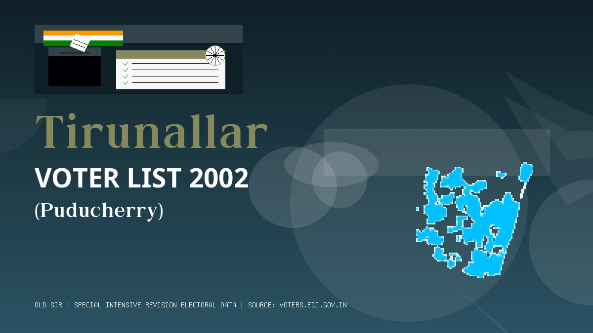 Tirunallar Voter List 2002 PDF Download Puducherry