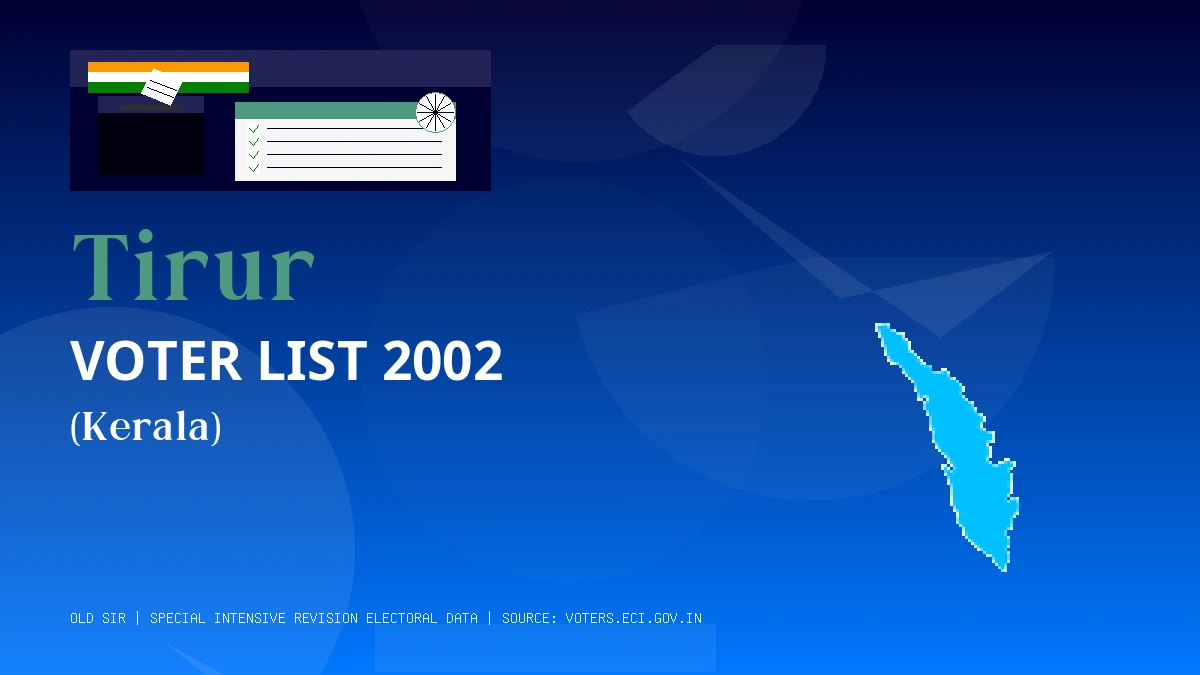 Tirur Voter List 2002 PDF Download Kerala