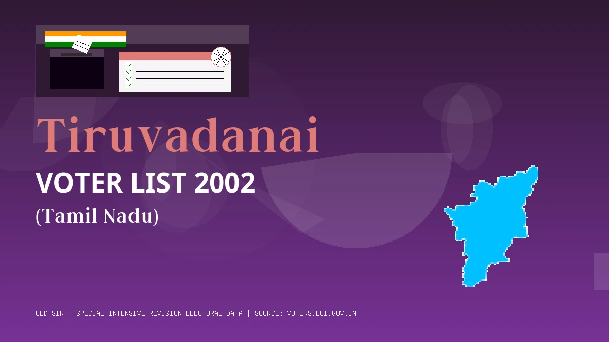 Tiruvadanai Voter List 2002 PDF Download Tamil Nadu