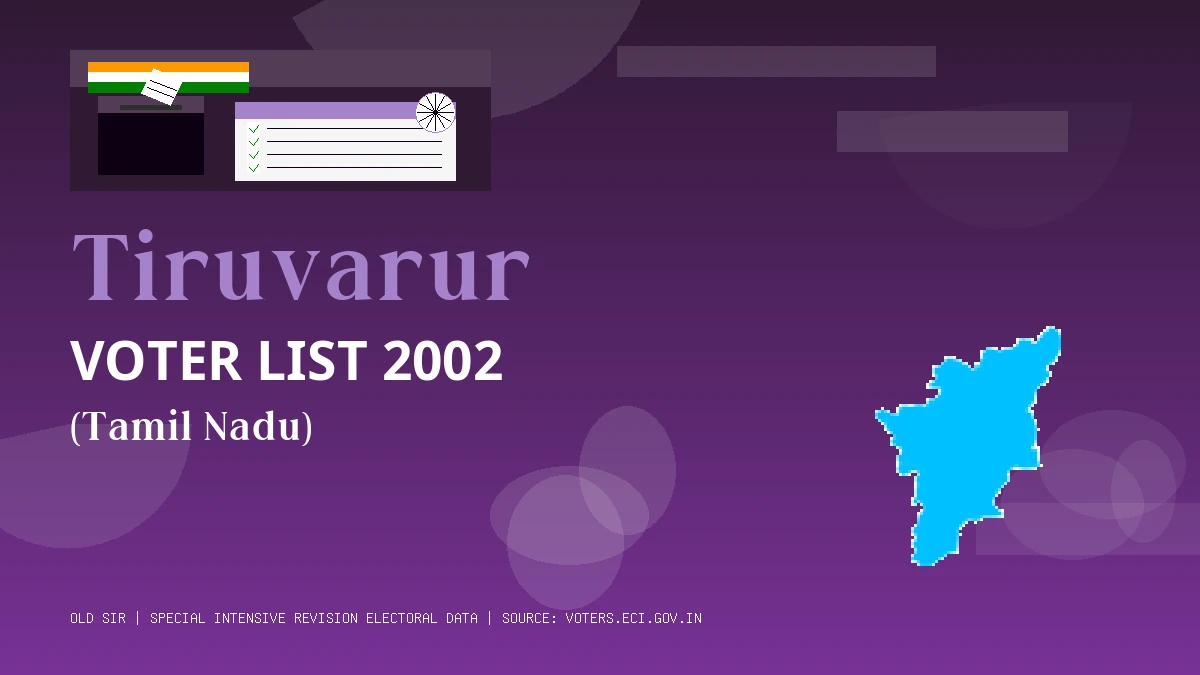 Tiruvarur Voter List 2002 PDF Download Tamil Nadu