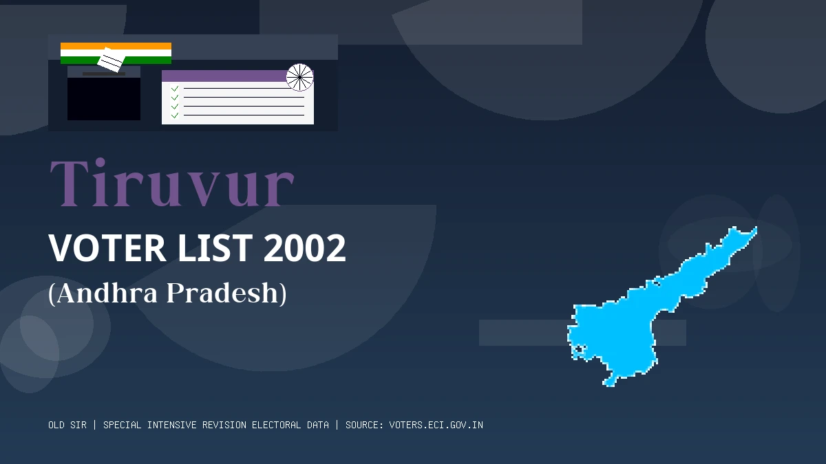 Tiruvur Voter List 2002 PDF Download Andhra Pradesh