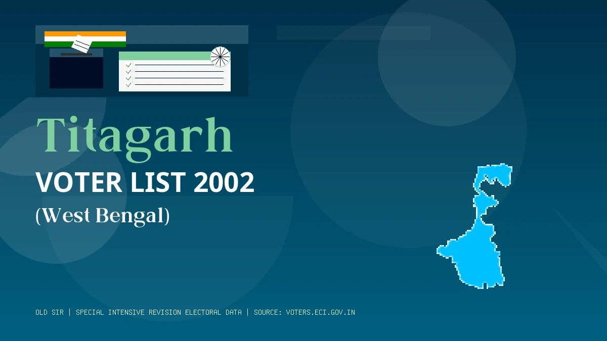 Titagarh Voter List 2002 PDF Download West Bengal
