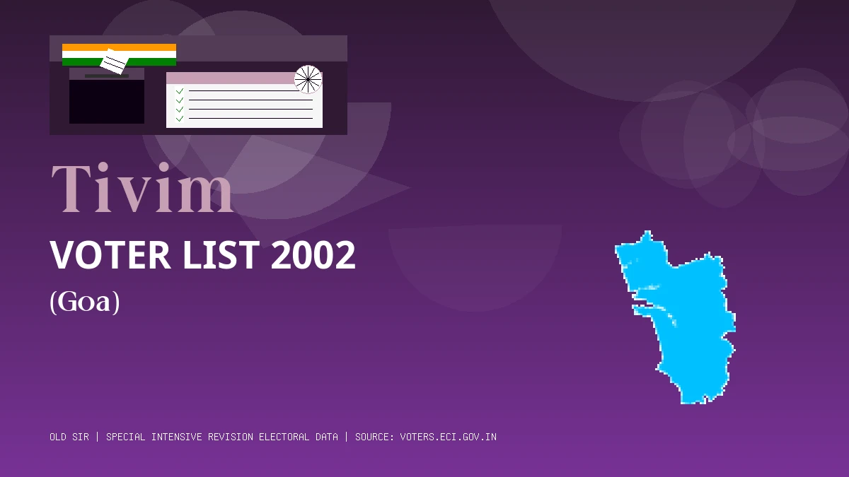 Tivim Voter List 2002 PDF Download Goa