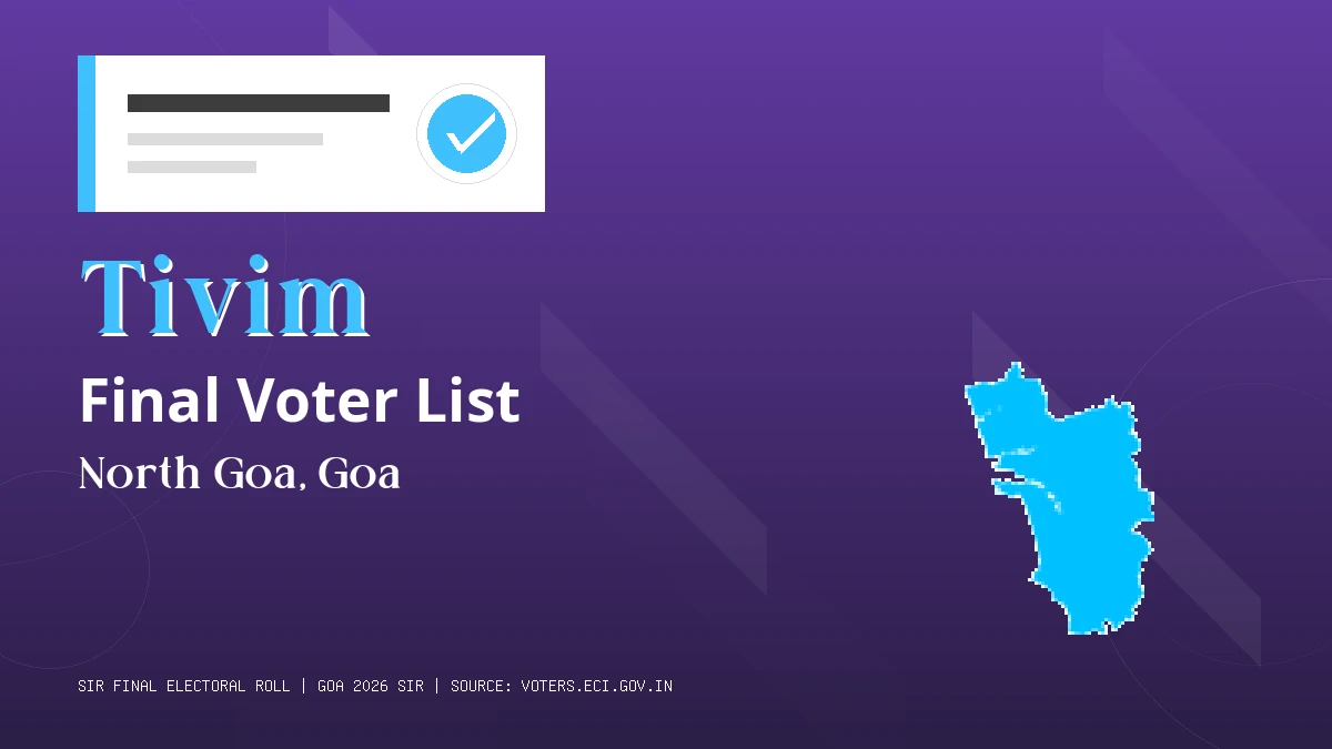 Tivim Final Voter List Goa