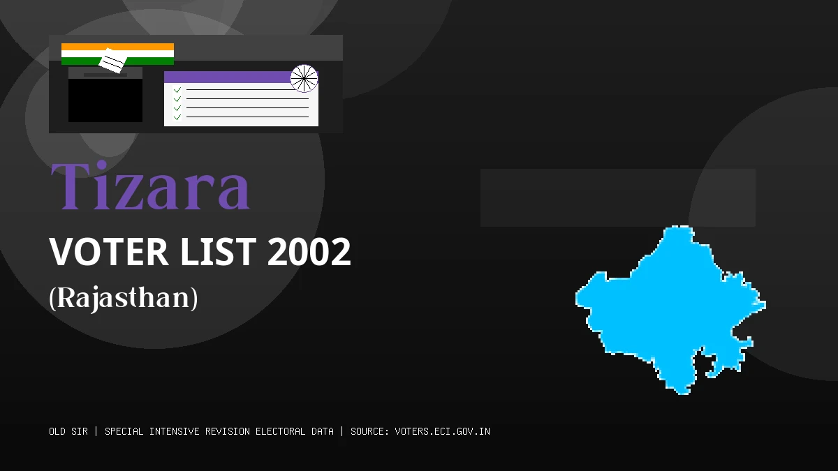 Tizara Voter List 2002 PDF Download Rajasthan