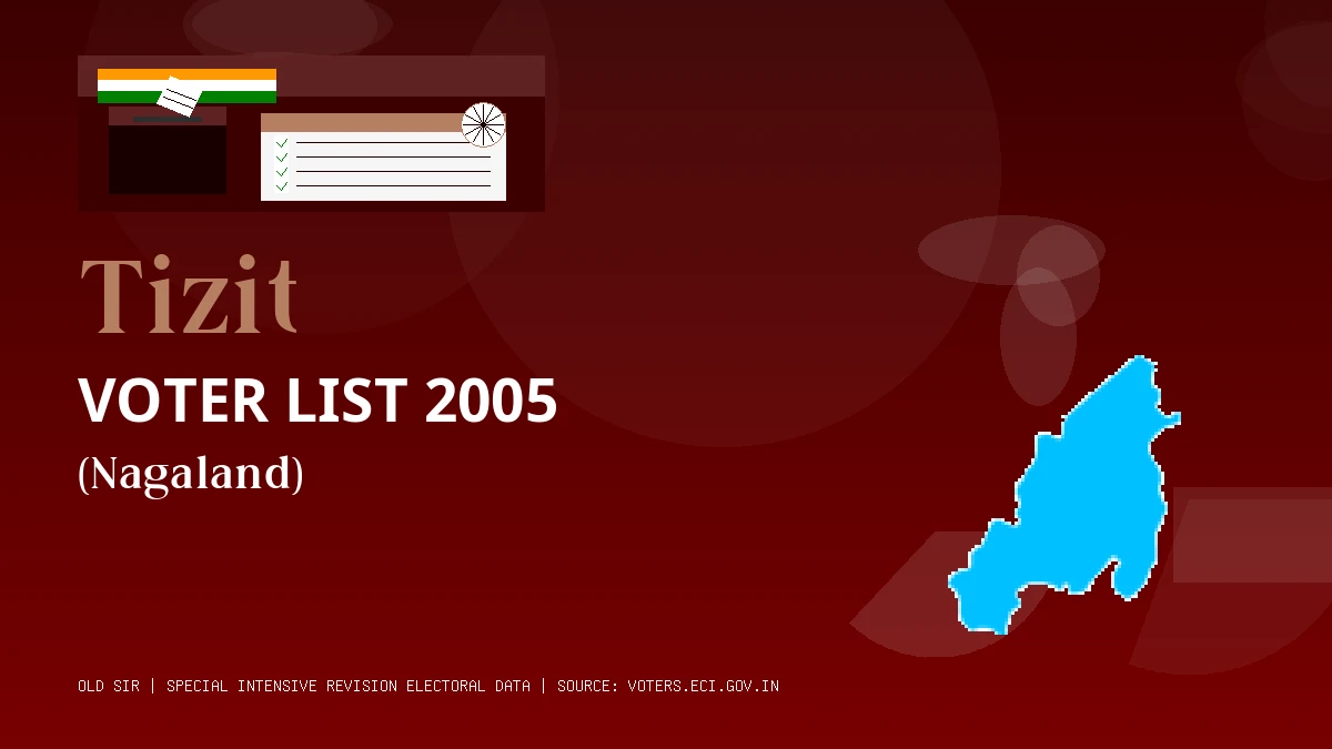 Tizit Voter List 2005 PDF Download Nagaland