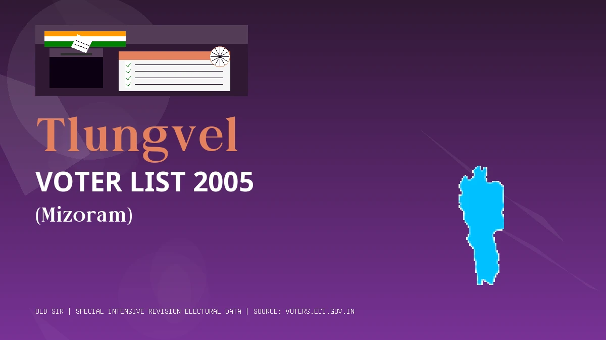 Tlungvel Voter List 2005 PDF Download Mizoram