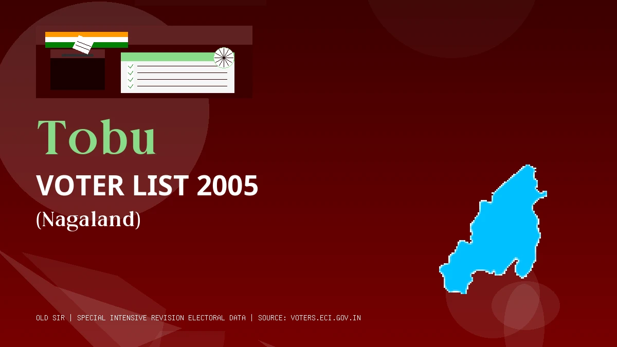 Tobu Voter List 2005 PDF Download Nagaland