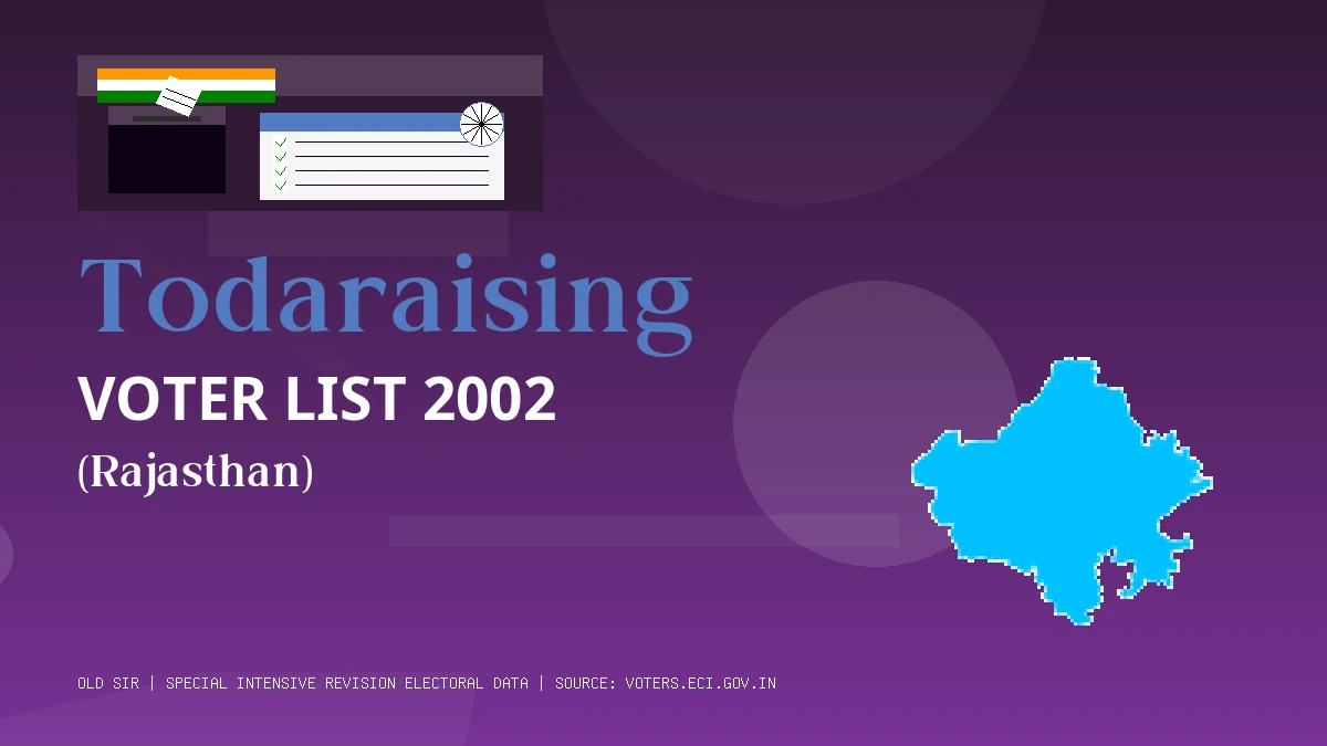 Todaraising Voter List 2002 PDF Download Rajasthan