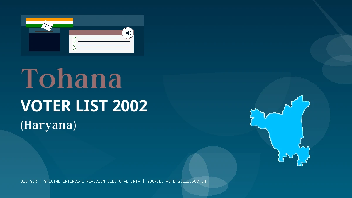 Tohana Voter List 2002 PDF Download Haryana