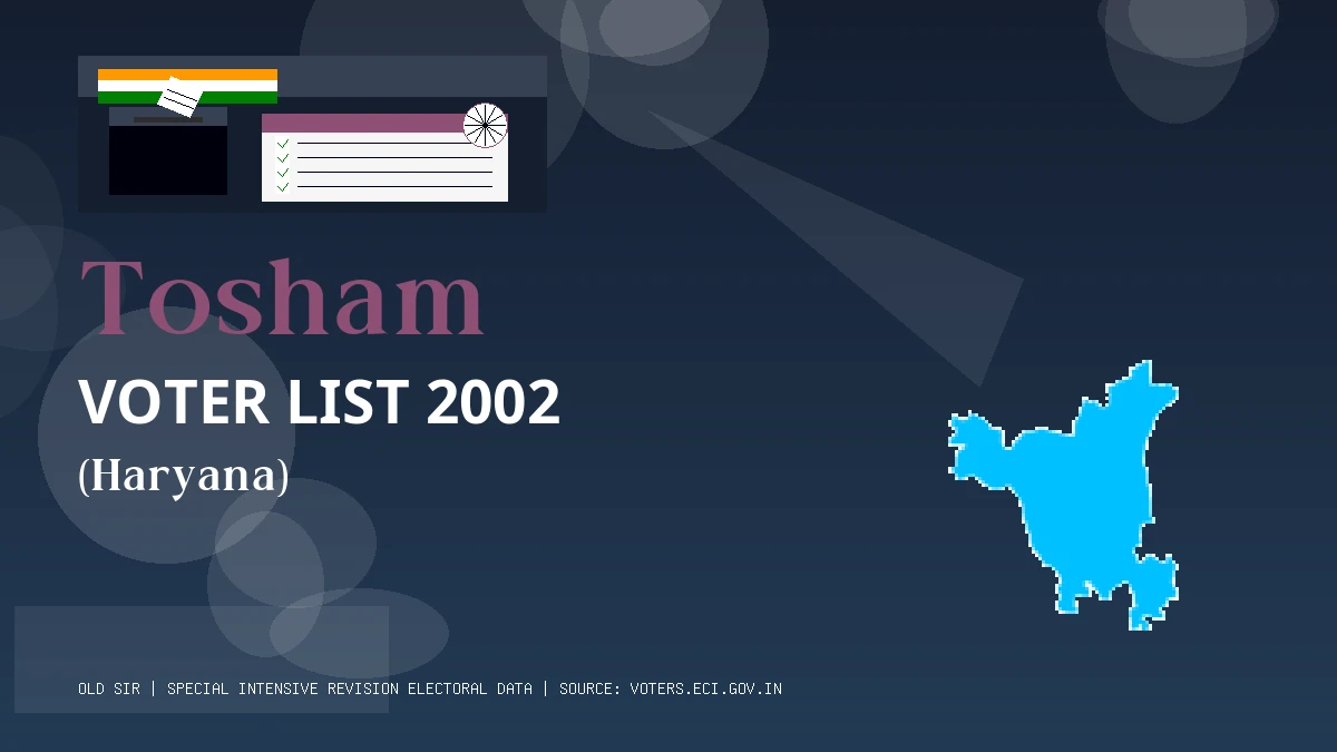 Tosham Voter List 2002 PDF Download Haryana