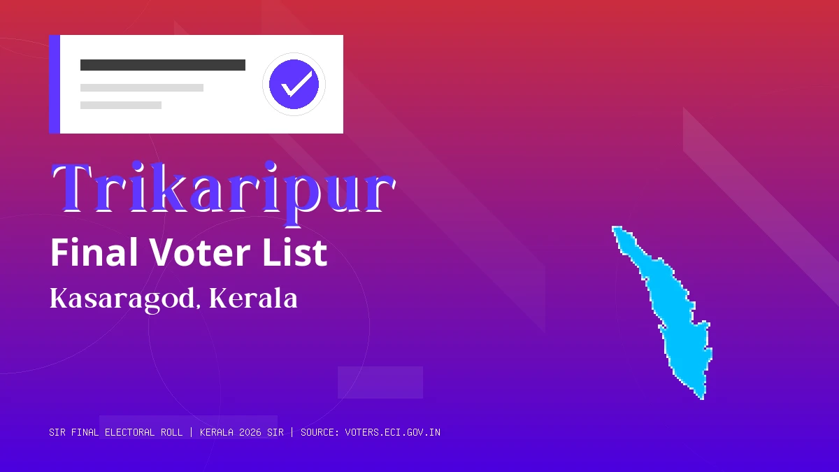 Trikaripur Final Voter List Kerala