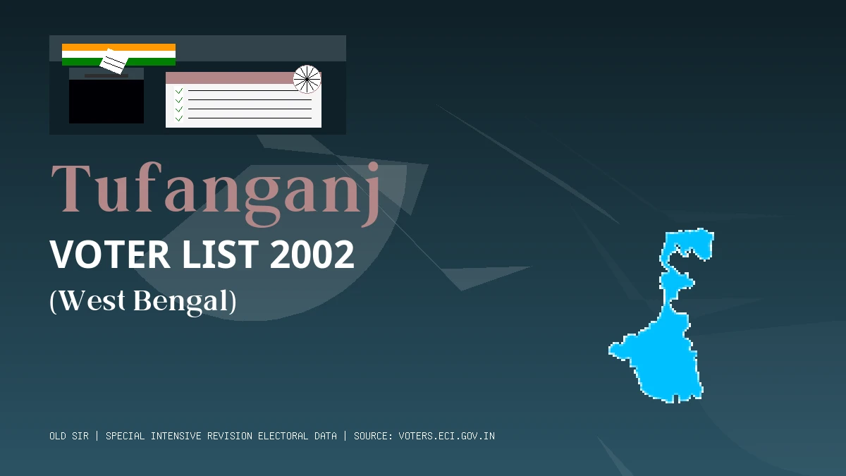 Tufanganj Voter List 2002 PDF Download West Bengal