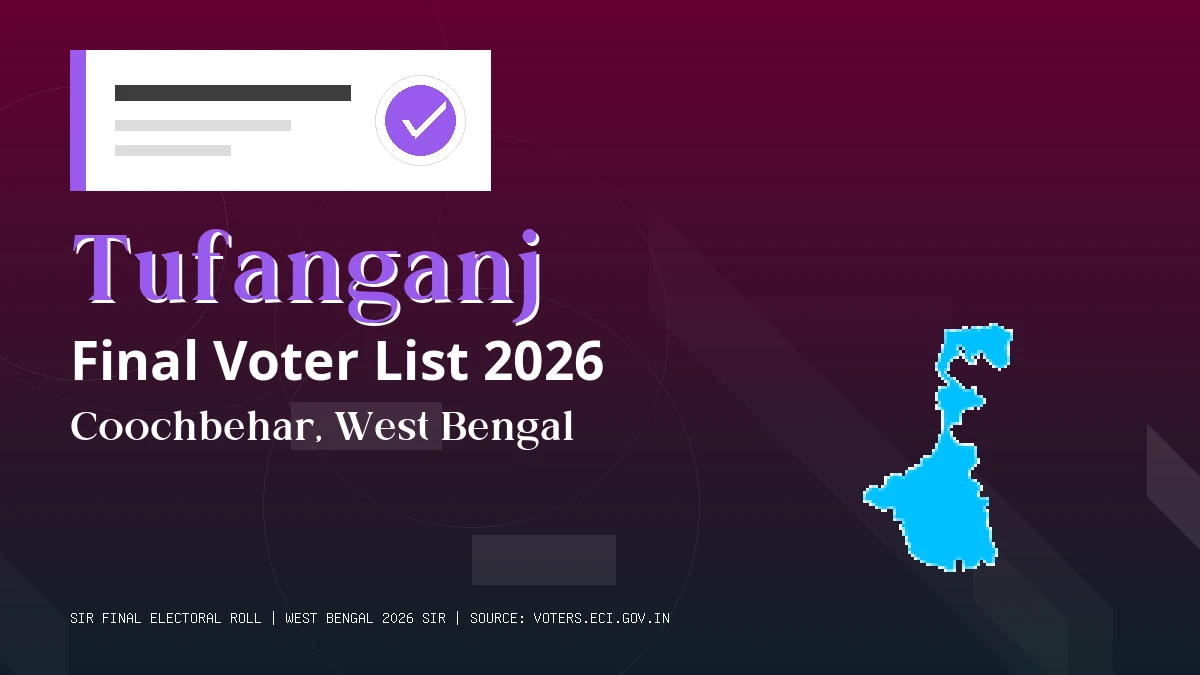 Tufanganj Final Voter List 2026 West Bengal