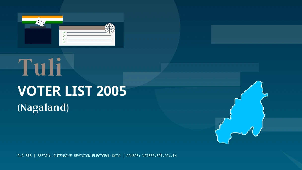 Tuli Voter List 2005 PDF Download Nagaland