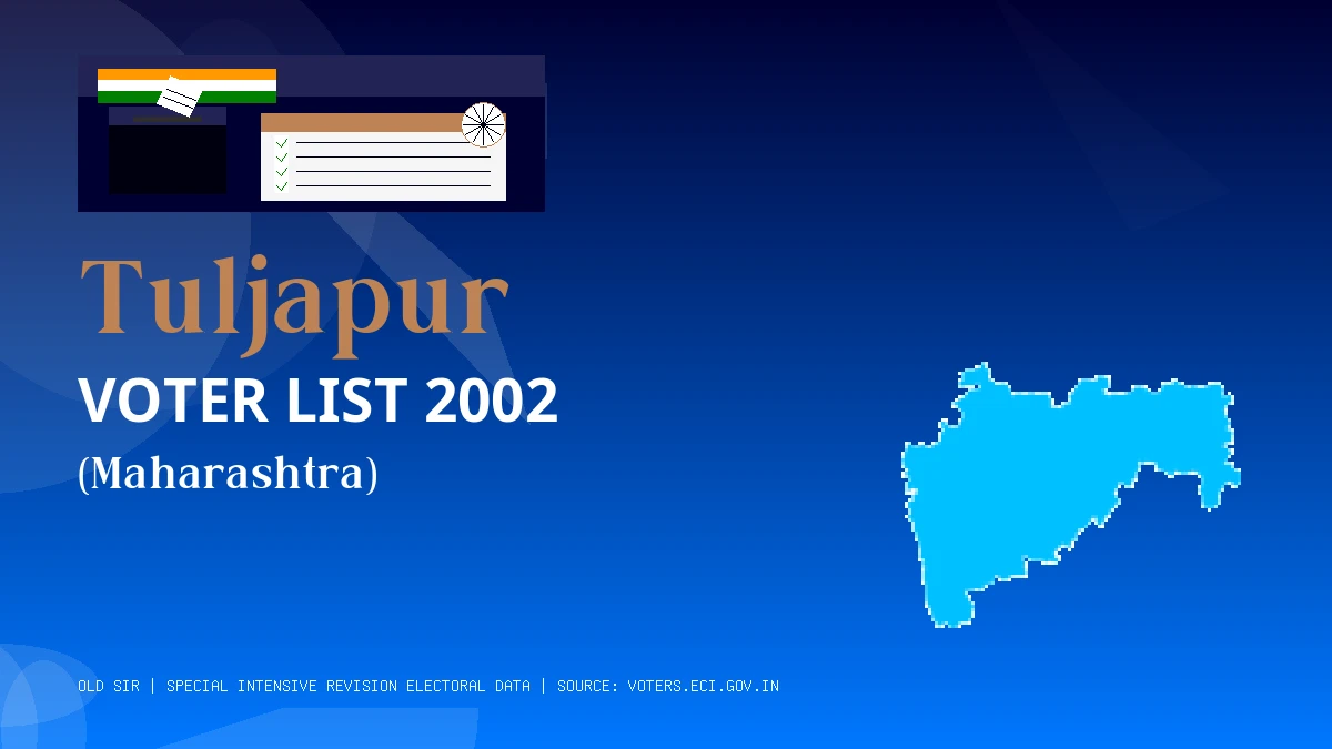 Tuljapur Voter List 2002 PDF Download Maharashtra