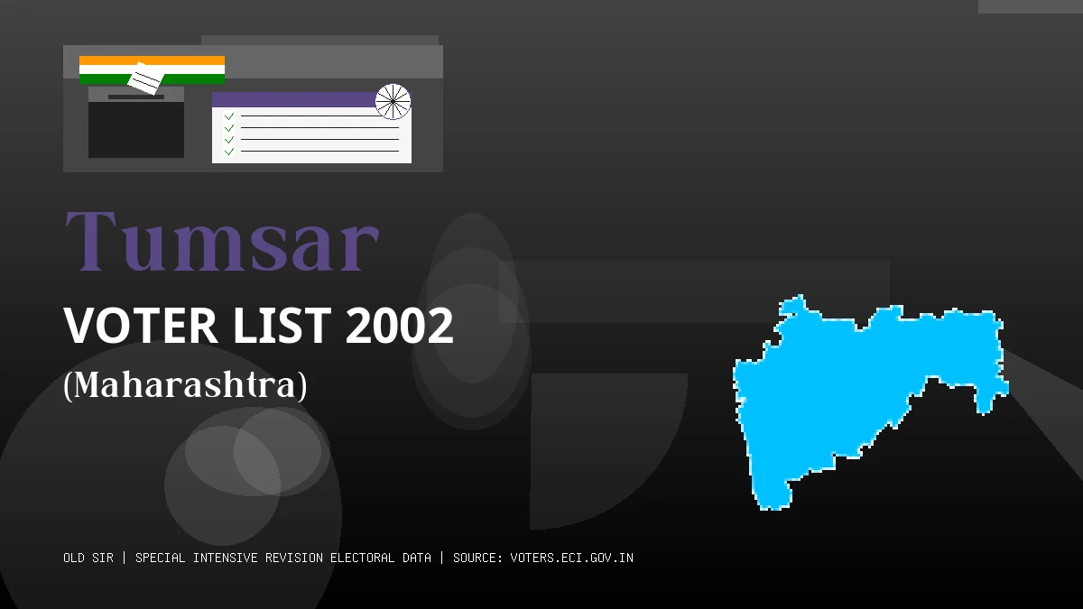 Tumsar Voter List 2002 PDF Download Maharashtra