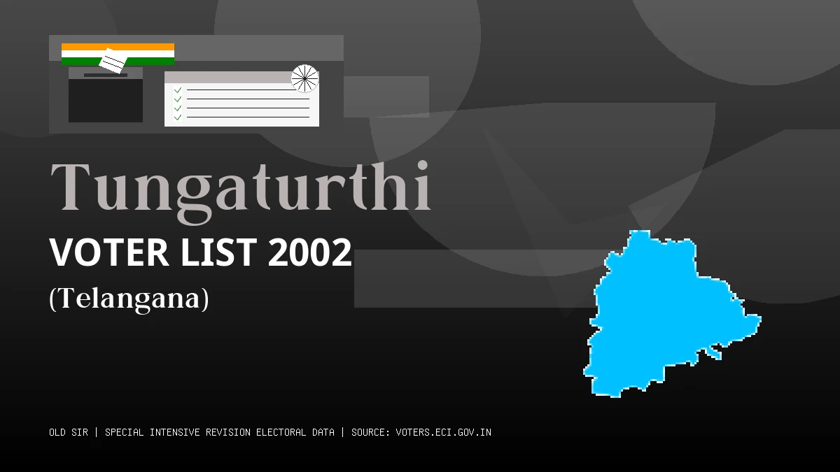 Tungaturthi Voter List 2002 PDF Download Telangana