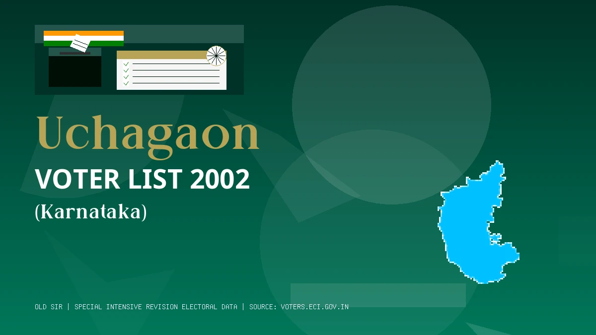 Uchagaon Voter List 2002 PDF Download Karnataka